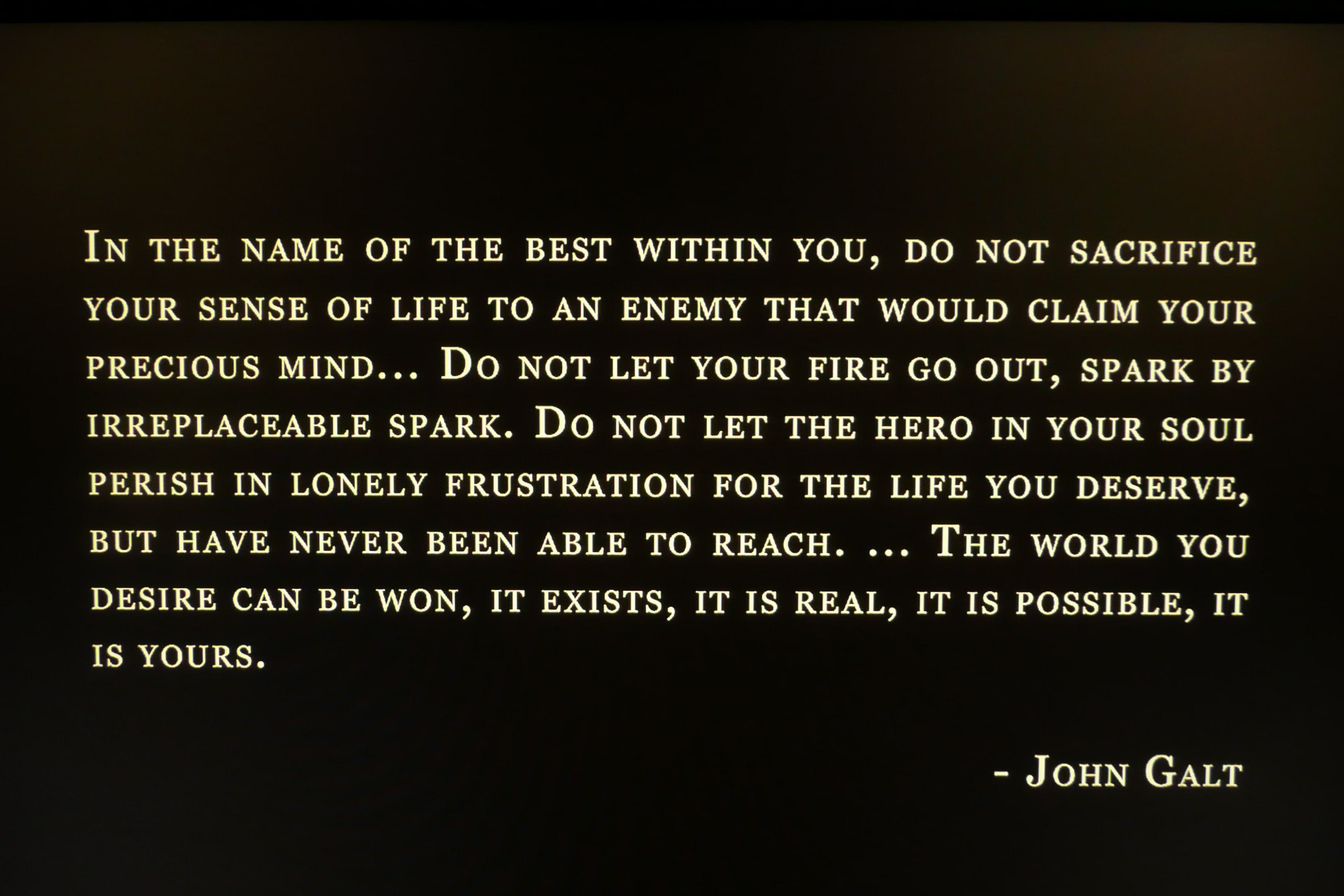 John Galt's Message